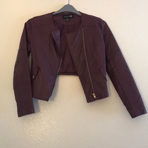 Forever 21 Maroon Leather Jacket